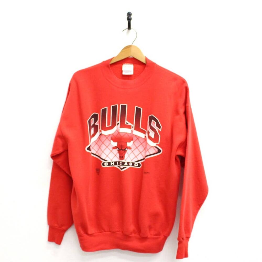 Vintage 90s Chicago Bulls Basketball Sweatshirt Men’s Large Red NBA